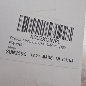 Pre-Cut Iron-On Cloth Labels - White Sticker Pack